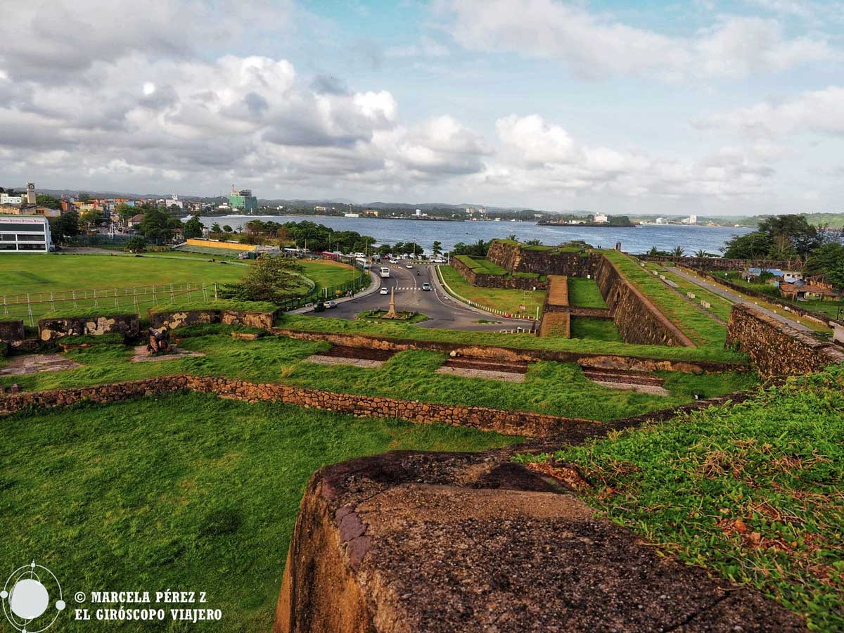 Vista desde las murallas de Fort en Galle