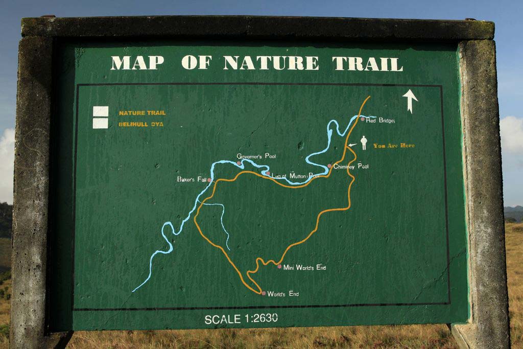 Ruta y mapa del Horton Plains