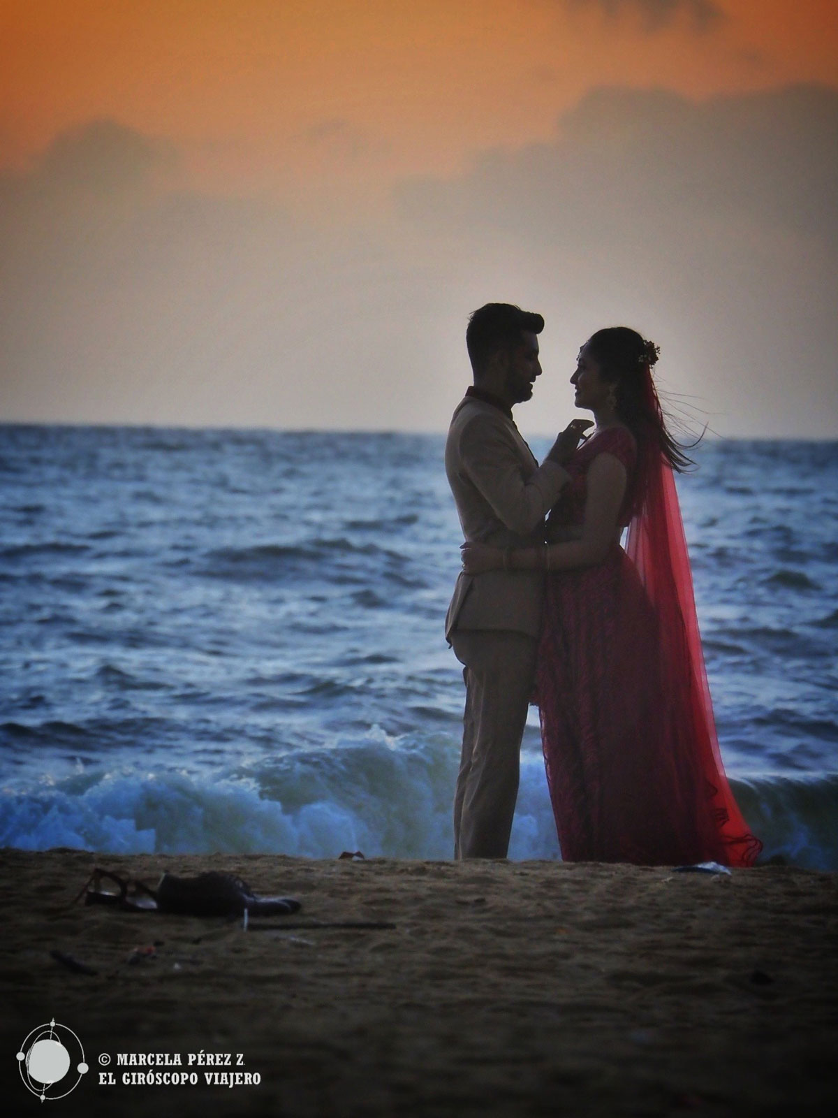 Fotos de recién casados en la playa de Negombo