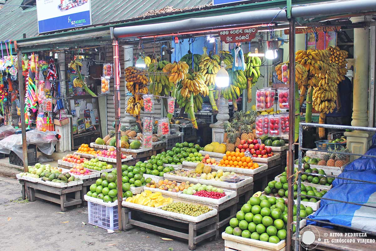 Frutas y verduras en el mercado de Nuwara Eliya